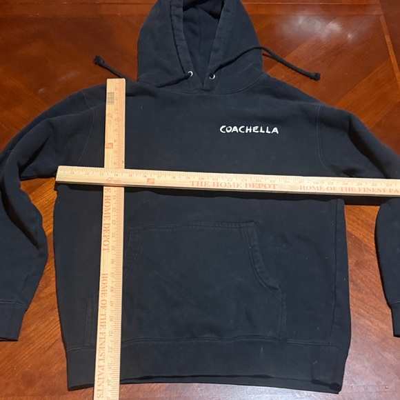 Coachella black Men's fleece roadie sweatshirt Hoodie Sz small s music festival - Picture 3 of 11